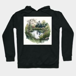 Coy Pond Watercolors Hoodie